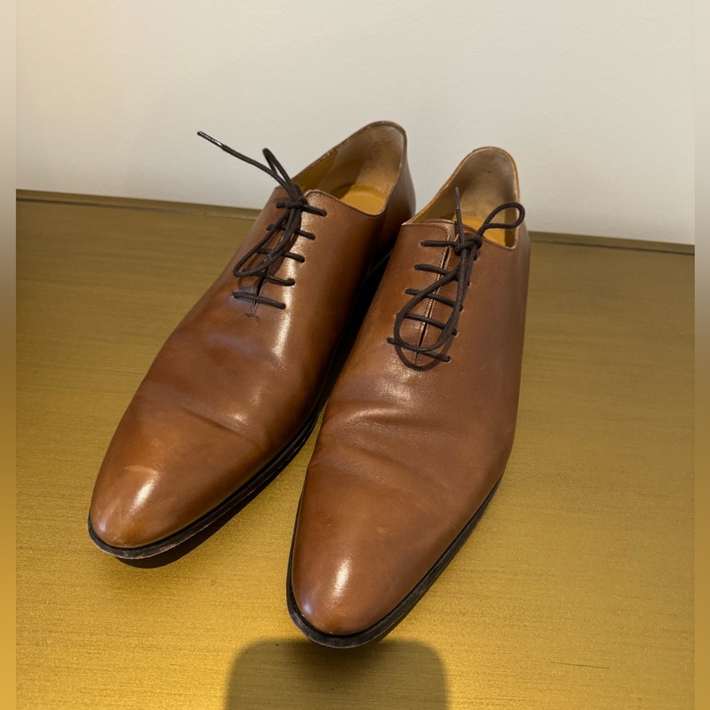 Bexley Brown Leather Mens Shoes 45 Lace Up